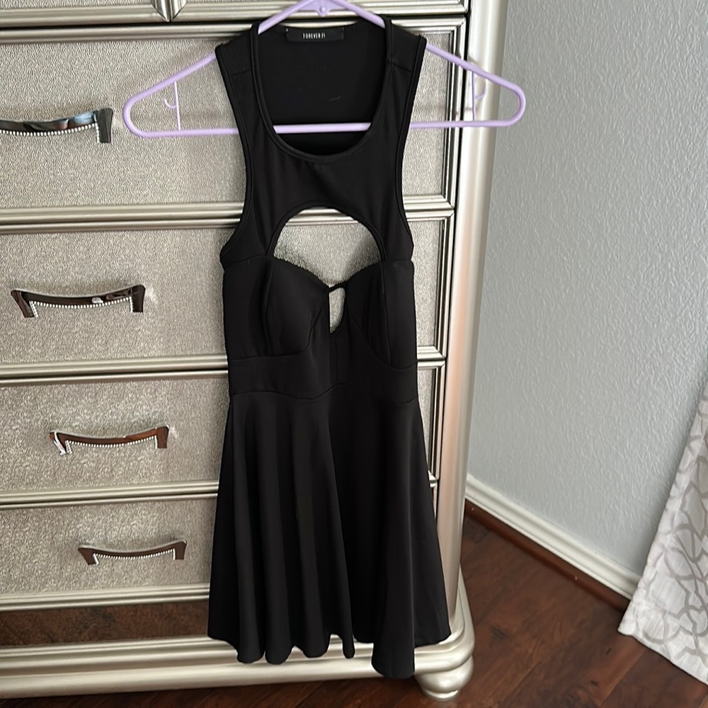 Size medium black cutout sleeveless dress